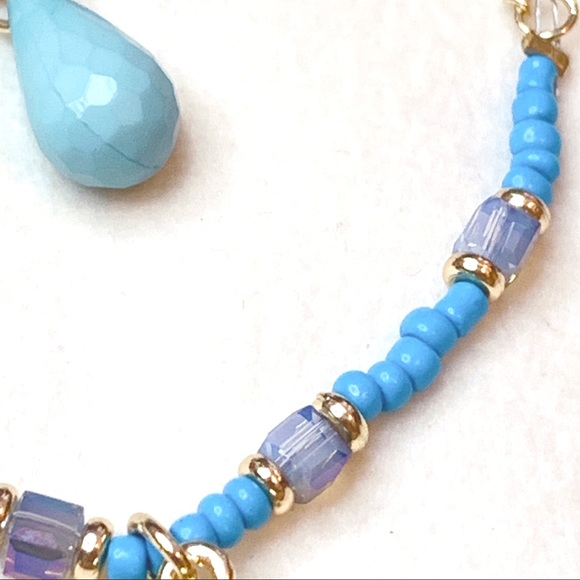 ❤️Seller’s Pick❤️ Turquoise Pendant Double Chain Long Necklace - Picture 10 of 15